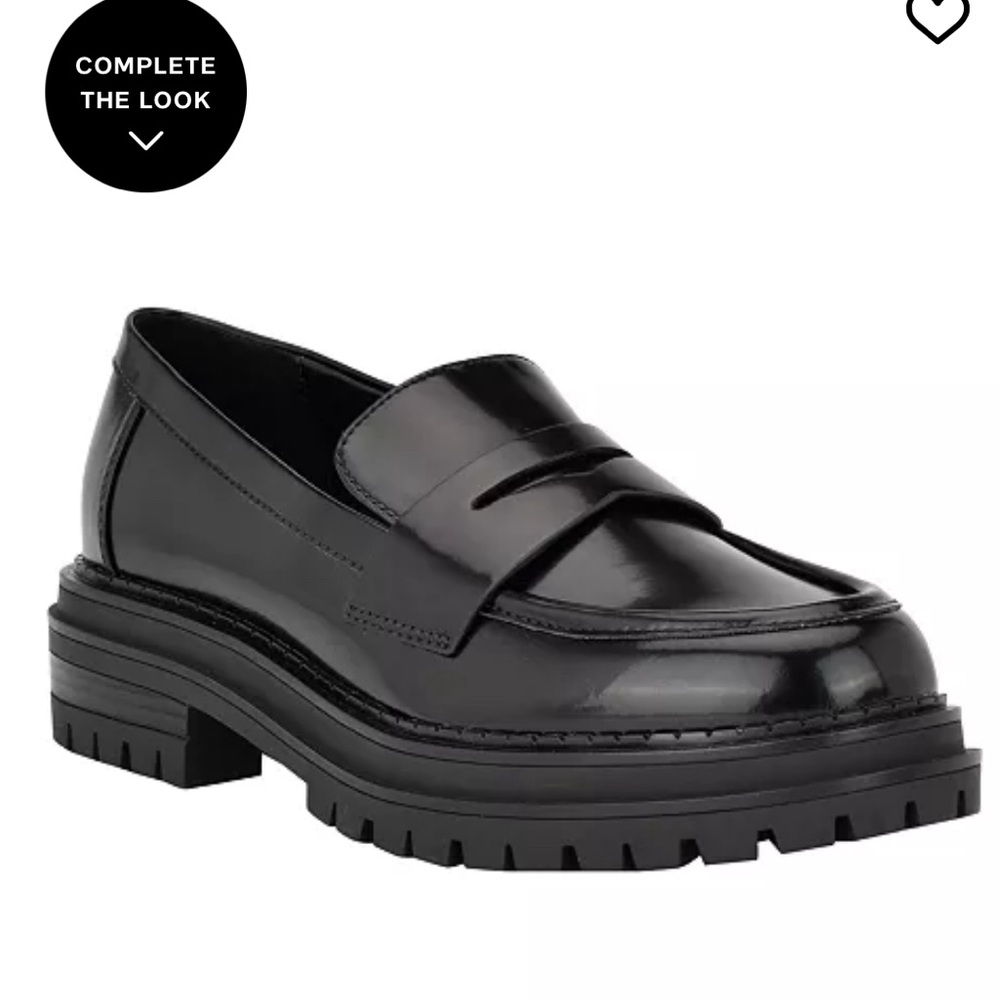 Calvin Klein Glossy Black Women's Loafers